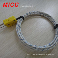 MICC festes keramisches fiberglasisoliertes Drahtthermoelement K Art mit Mini-K-Art Stecker